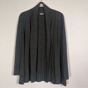 J Jill Open Front Lightweight Cardigan Grey